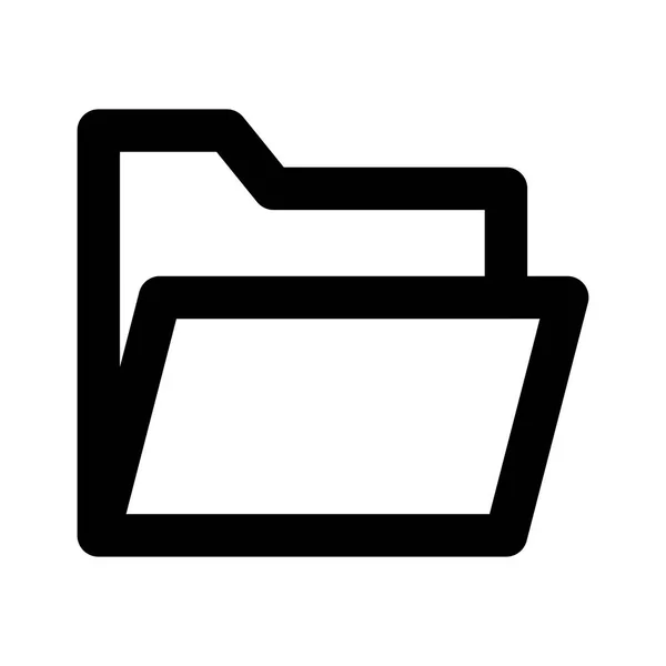 FOLDER BOLD LINE VECTOR ICON - Stok Vektor