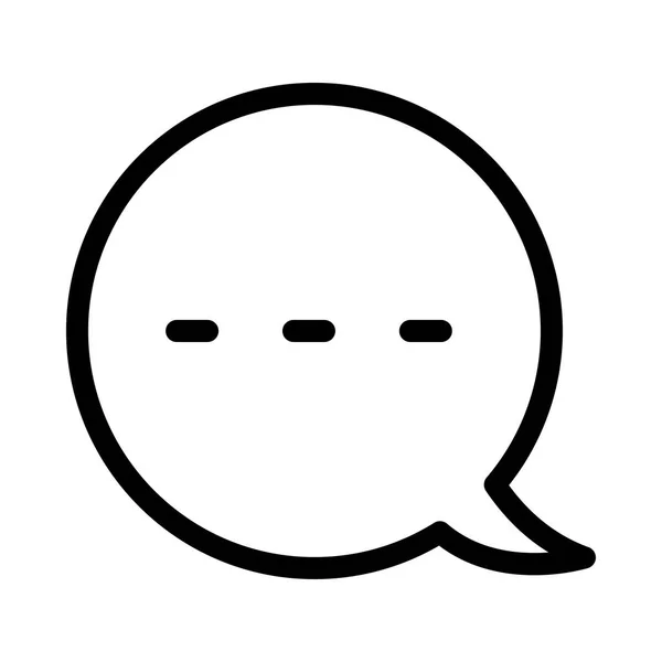 CHAT BUBBLE THIN LINE VECTOR ICON — Stock Vector