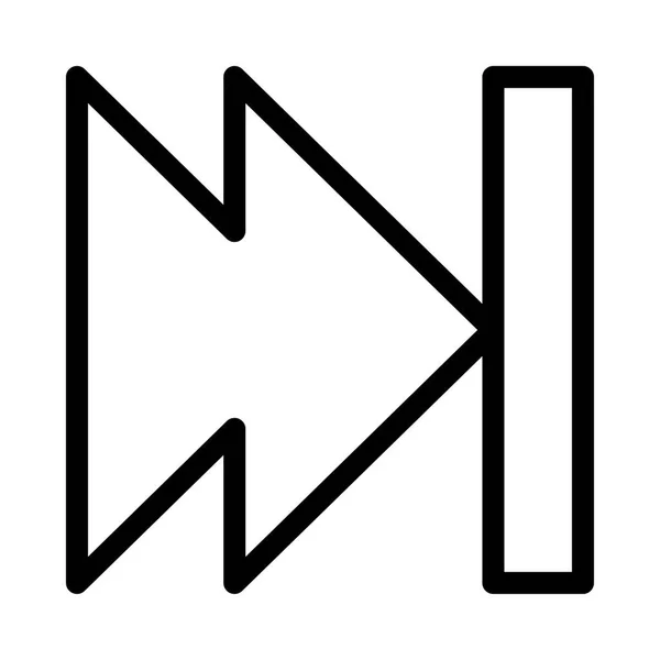 Vorwärts dünne Linie Vektor-Symbol — Stockvektor