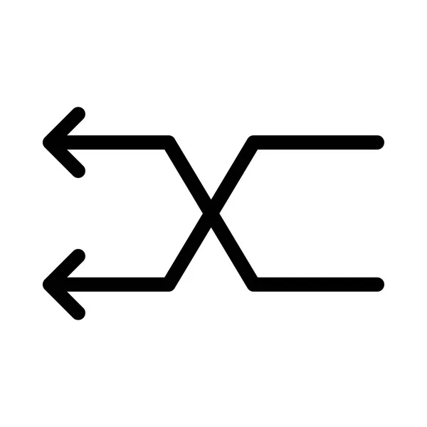 Zufällige dünne Linie Vektor-Symbol — Stockvektor