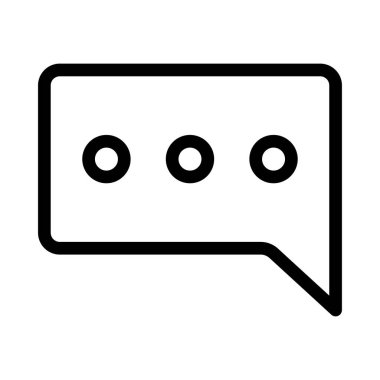 Sohbet kabarcık ince çizgi vektör simgesi 