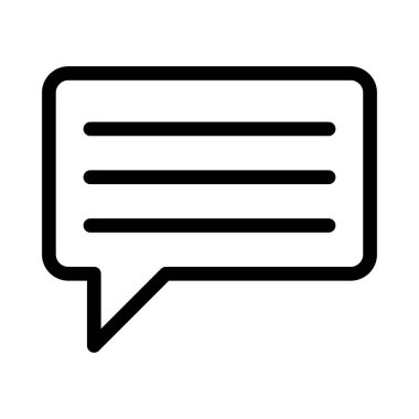 Sohbet kabarcık ince çizgi vektör simgesi 