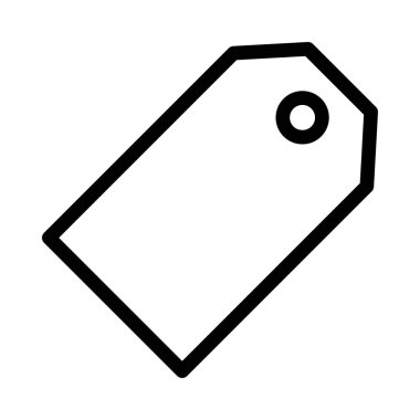 Etiket İnce Satır Vektörü Simgesi 