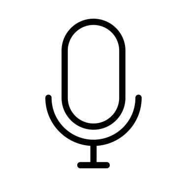 Ses kaydedici ince çizgi vektör simgesi 