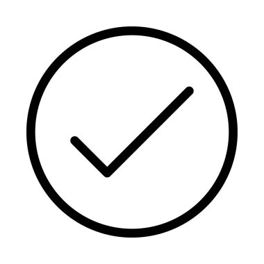 İnce çizgi vektör simge kontrol 