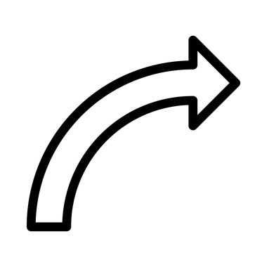 İleriye doğru ince çizgi vektör simgesi 