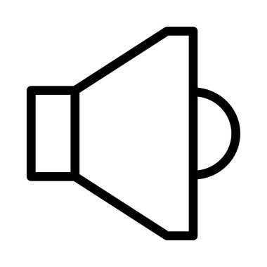 Hoparlör ince çizgi vektör simgesi 