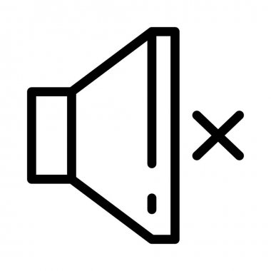 Sessiz ince çizgi vektör simgesi 