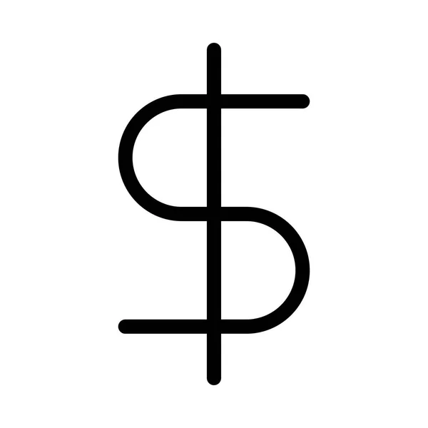 Ícone de VECTOR DOLLAR THIN LINE — Vetor de Stock