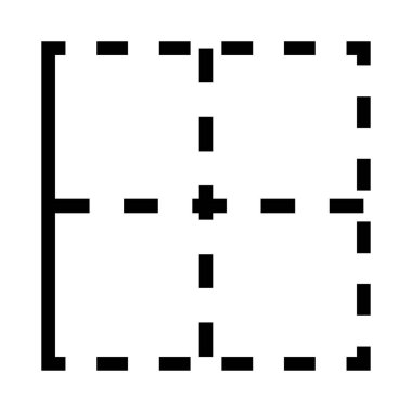 Düzen ince çizgi vektör simgesi