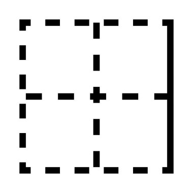 Düzen ince çizgi vektör simgesi