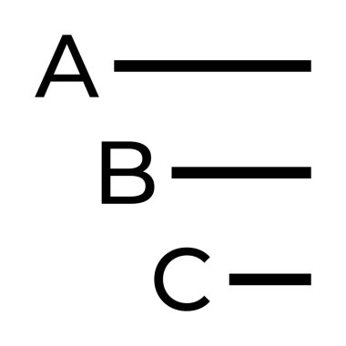 Düzen ince çizgi vektör simgesi