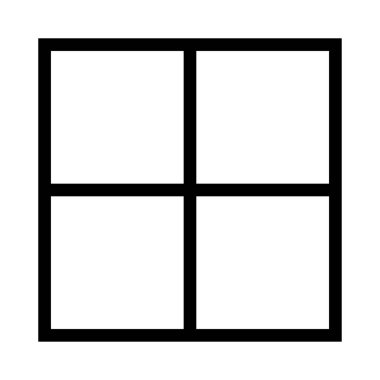 Düzen ince çizgi vektör simgesi