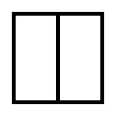 Düzen ince çizgi vektör simgesi