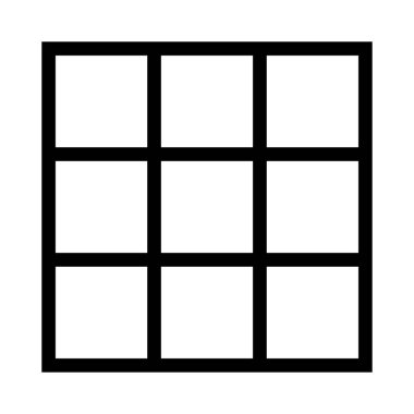 Düzen ince çizgi vektör simgesi