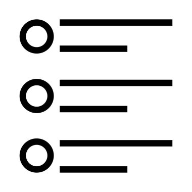 Düzen ince çizgi vektör simgesi