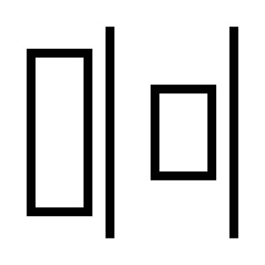 Düzen ince çizgi vektör simgesi