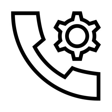 telefon ayarı vektör satırı simgesi