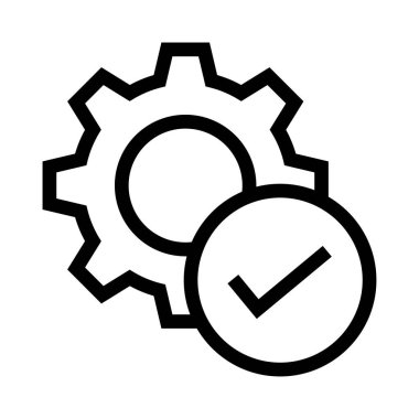 Ayar onay vektör satırı simgesi