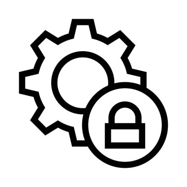 ayar kilit vektör satırı simgesi