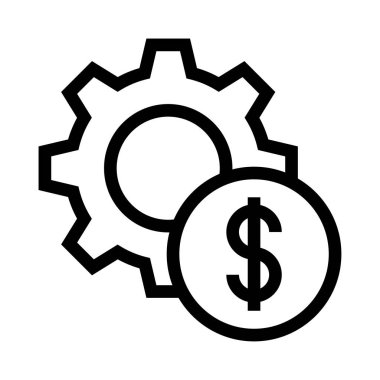 ayar ödeme vektör satırı simgesi