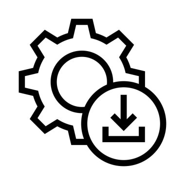 ayarı download vektör satırı simgesi