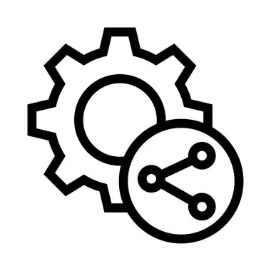 ayarı Paylaş vektör satırı simgesi