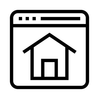 web sayfası vektör satırı simgesi