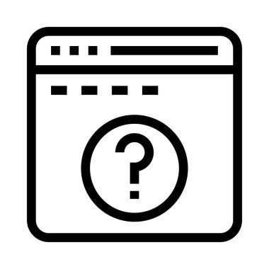 web sayfası vektör satırı simgesi