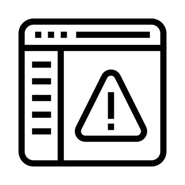 Uyarı vektör satırı simgesi