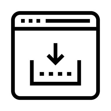 web sayfası vektör satırı simgesi