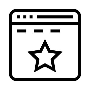 web sayfası vektör satırı simgesi