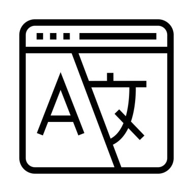 Tarayıcı vektör satırı simgesi