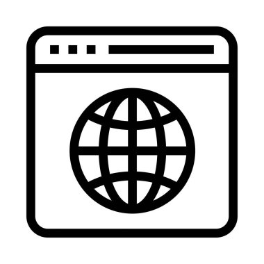 Dünya vektör satırı simgesi