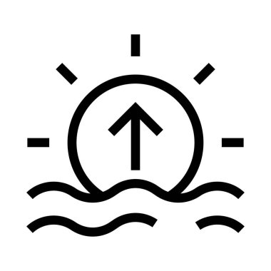 Deniz vektör satırı simgesi