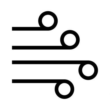 Rüzgar vektör satırı simgesi