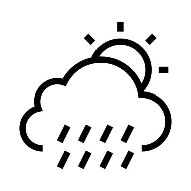 Güneş vektör satırı simgesi