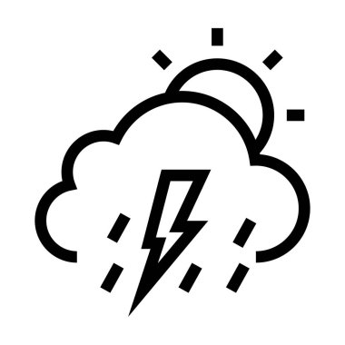 İklim vektör satırı simgesi