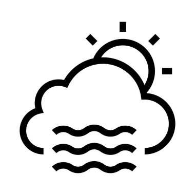 bulut vektör çizgisi simgesi