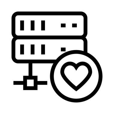 sunucu vektör çizgisi simgesi