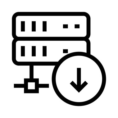 veritabanı vektör çizgisi simgesi