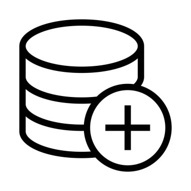 veritabanı vektör çizgisi simgesi