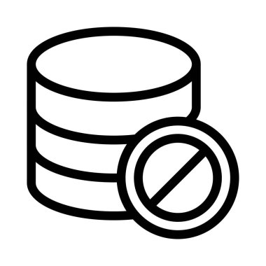 veritabanı vektör çizgisi simgesi