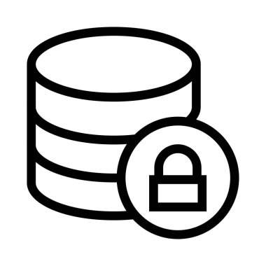 Kilit vektör satırı simgesi