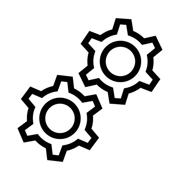 Paramètre Icône Ligne Vectorielle — Image vectorielle