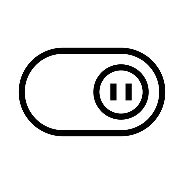 Button Vector Line Icon — Stock Vector