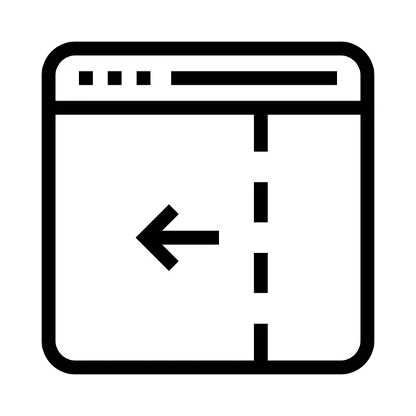 Browser Vector Lijn Pictogram — Stockvector