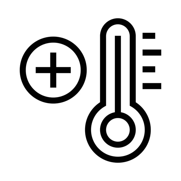 Иконка Векторной Линии Термометра — стоковый вектор