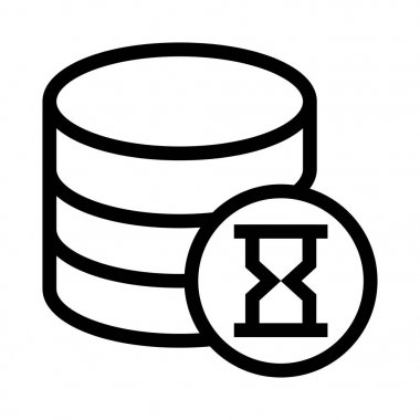 veritabanı vektör çizgisi simgesi