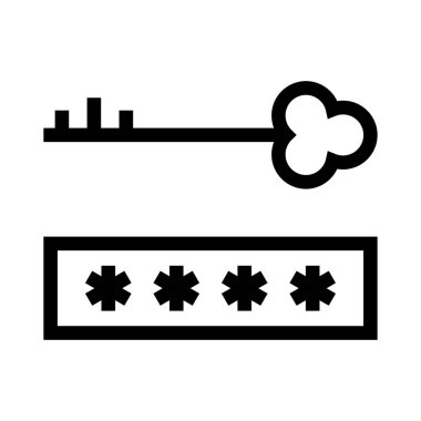 Anahtar vektör satırı simgesi